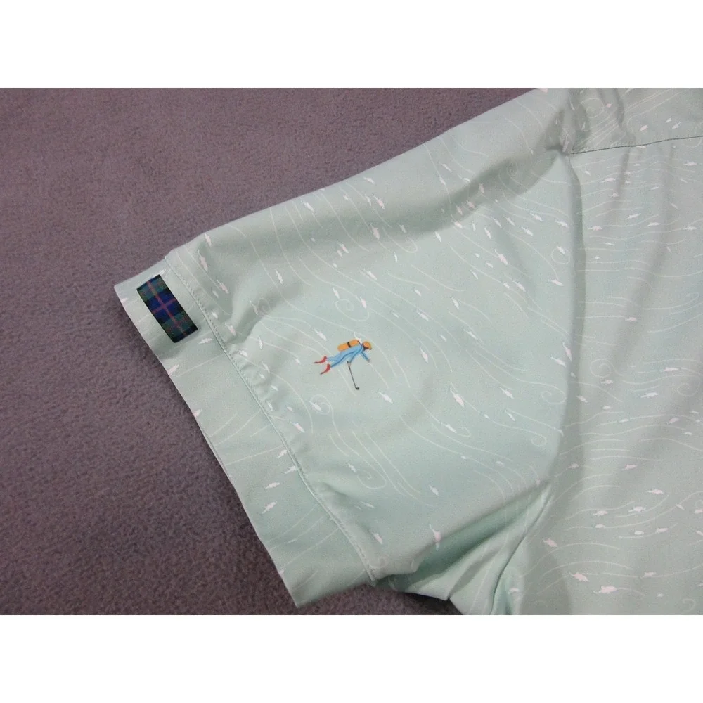 William Murray Shirt Mens Large Green Polo Golf Performance TPC Las Vegas Stitch